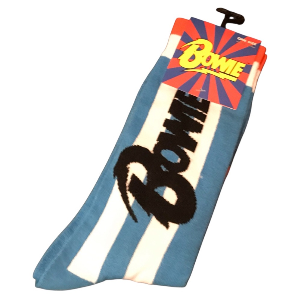Bowie Blue and White Casual Socks